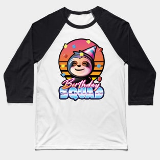 Birthday squad sloth boys girls party celebration Baseball T-Shirt